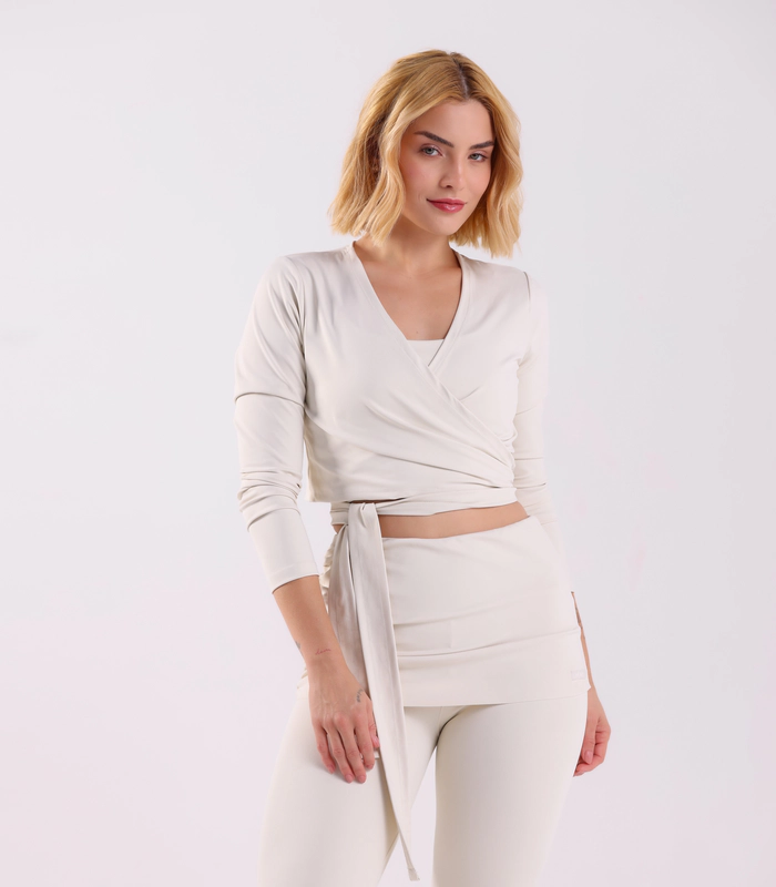 Cropped Transpassado NYX OFF White_1 Cropped Transpassado NYX Off White - Imagem 1