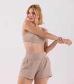 Short Duplo Atena com Bolso Nude - Imagem 8