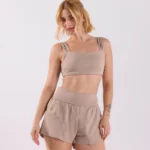 Short Duplo Atena com Bolso Nude