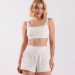 Short Duplo Atena com Bolso Off White