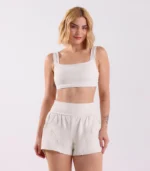Short Duplo Atena com Bolso Off White
