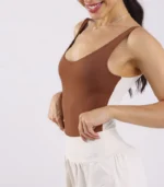 Body Afrodite Bicolor Marrom/Off White - Imagem 2