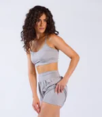 Short Duplo Lux Cinza com Bolso - Imagem 6