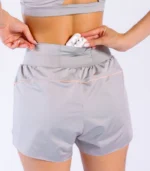 Short Duplo Lux Cinza com Bolso - Imagem 4