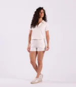 Short Ébero HĒRA Moletim Off White - Imagem 4