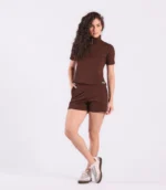 Short Ébero HĒRA Moletim Marrom